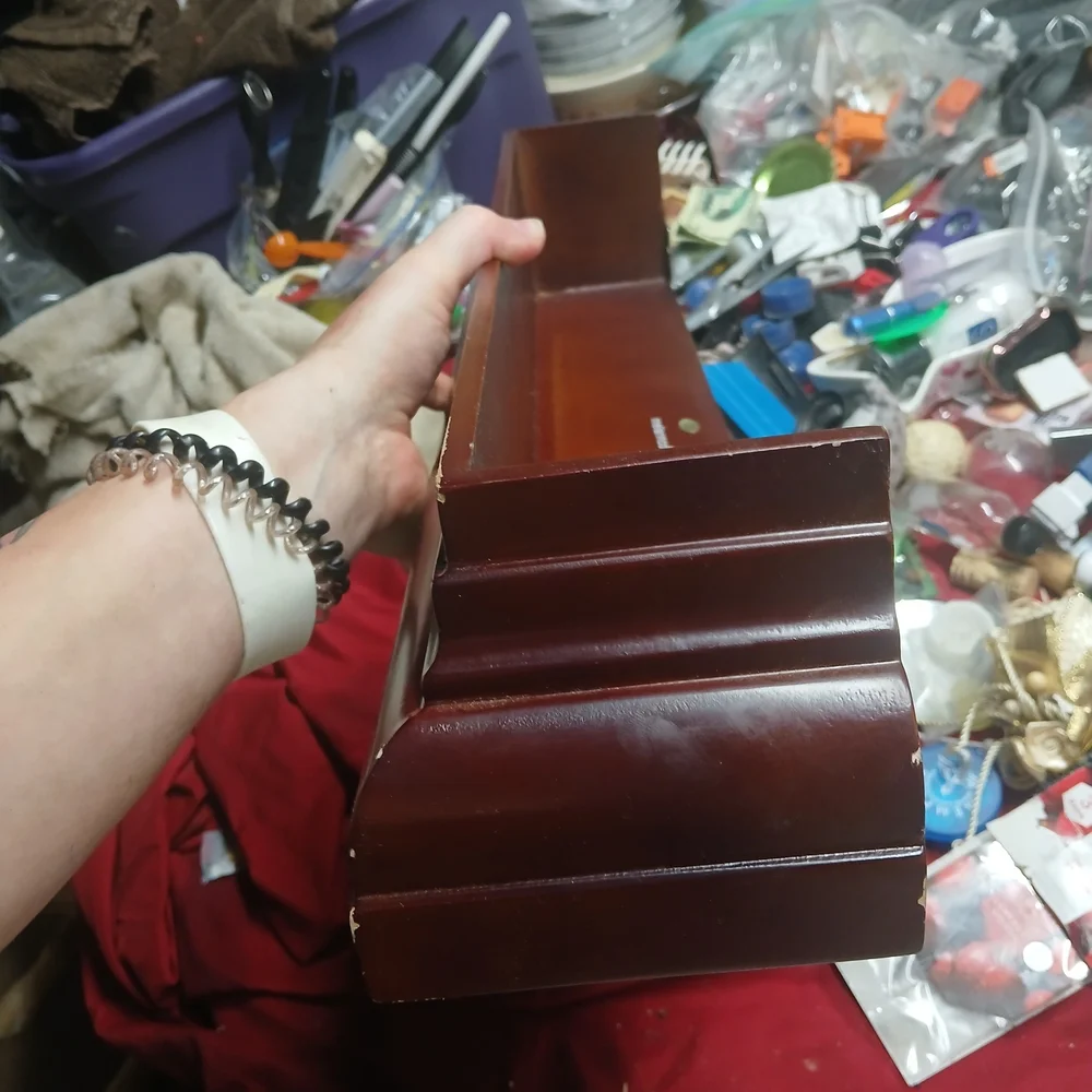 brown ledge shelf manufactured by Melannco,24